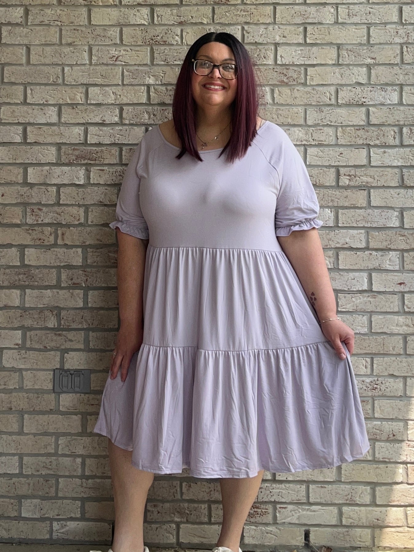 Dee lavender tiered dress 31
