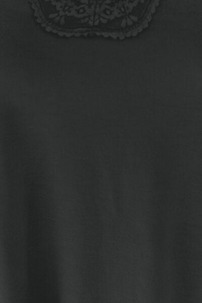 Camisola con abertura y cuello en V con detalle de encaje de tamaño completo de Basic Bae