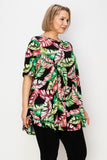 Madelynn SHORT SLEEVES PRINT TUNIC TOP
