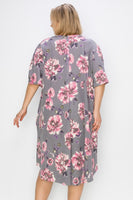 Eva V-NECK WIDE SLEEVES DRESS W POCKETS