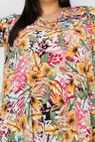 Claudine V-NECK PRINT DRESS W POCKETS