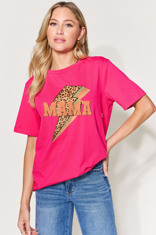 Simply Love MAMA Round Neck Short Sleeve T-Shirt
