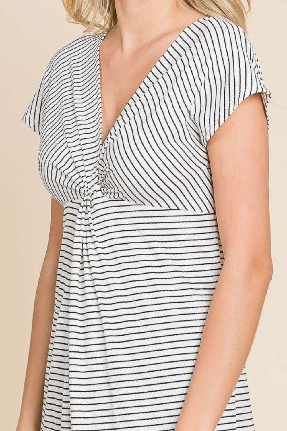 Culture Code Striped Twisted Detail Dress