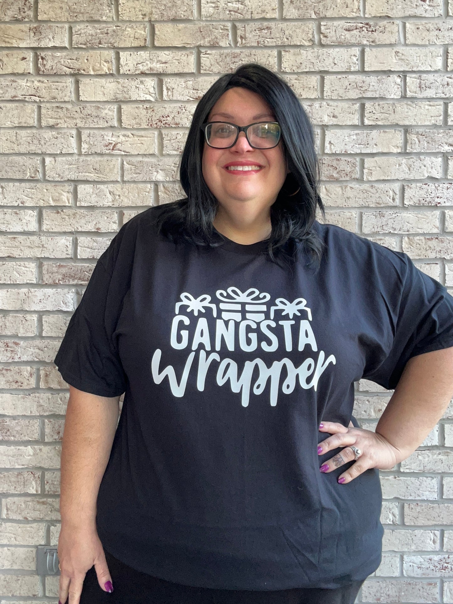 Gangsta Wrapper graphic tee shirt