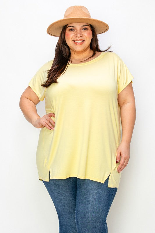 Melanie yellow tunic top