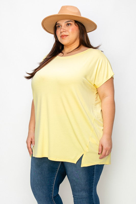 Melanie yellow tunic top