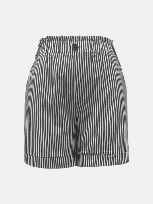 High Waist Striped Shorts