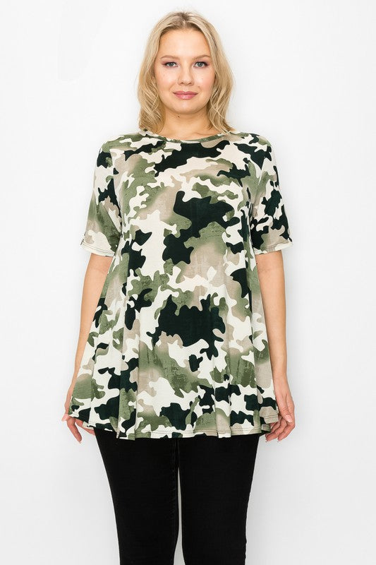 Madelynn green camo swing top