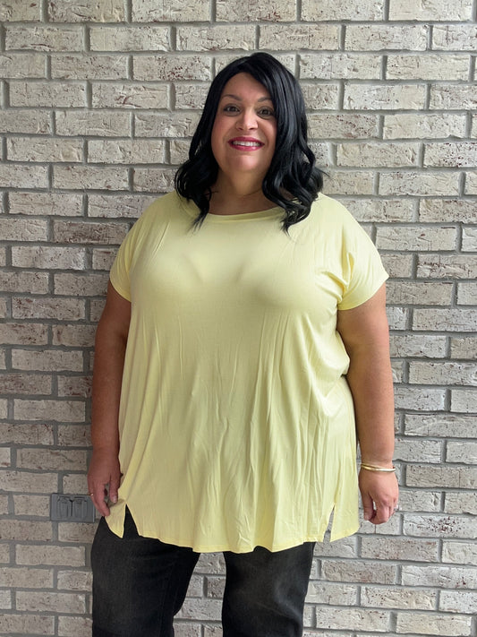 Melanie yellow tunic top