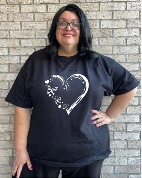 Favorite Heart graphic tee shirt