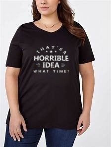 Horrible Idea graphic tee shirt