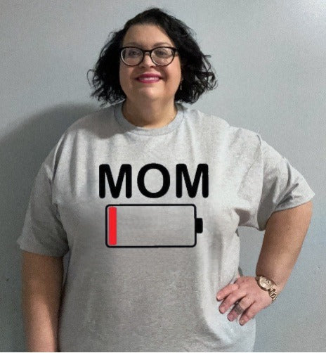 Mom Battery Graphic Tee Shirt