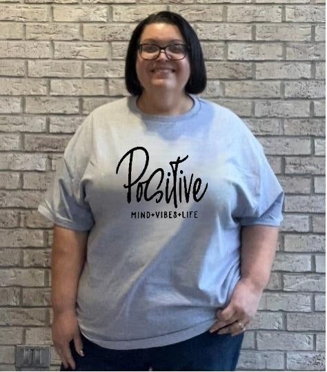 Positive Mind graphic tee shirt