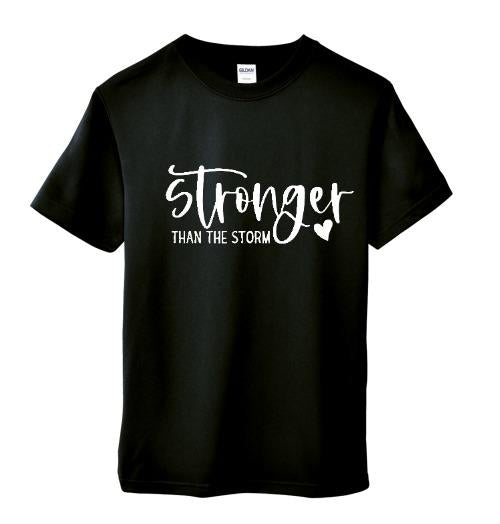 Stronger than the Storm graphic tee shirt