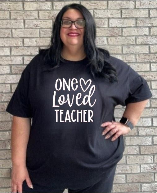 Teacher V Day 1 graphic tee shirt