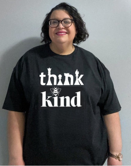 Think & Bee Kind graphic tee shirt