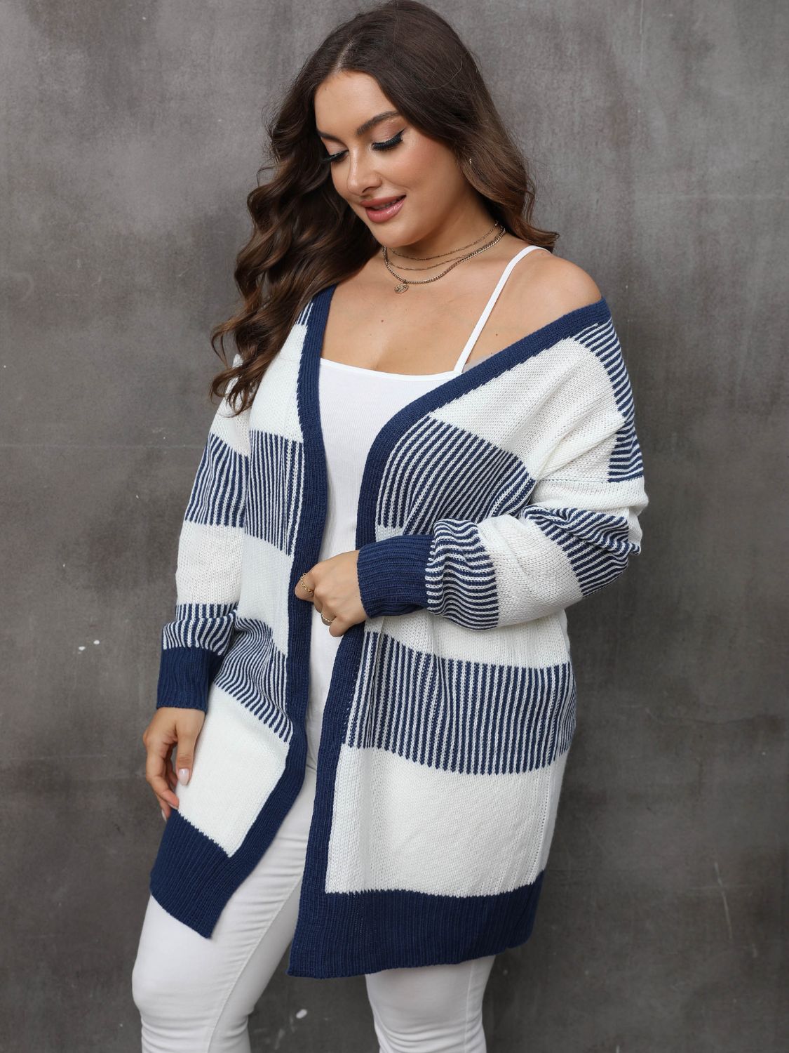 Open Front Long Sleeve Cardigan