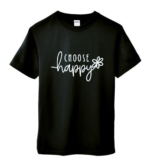 Choose Happy 2 graphic tee shirt