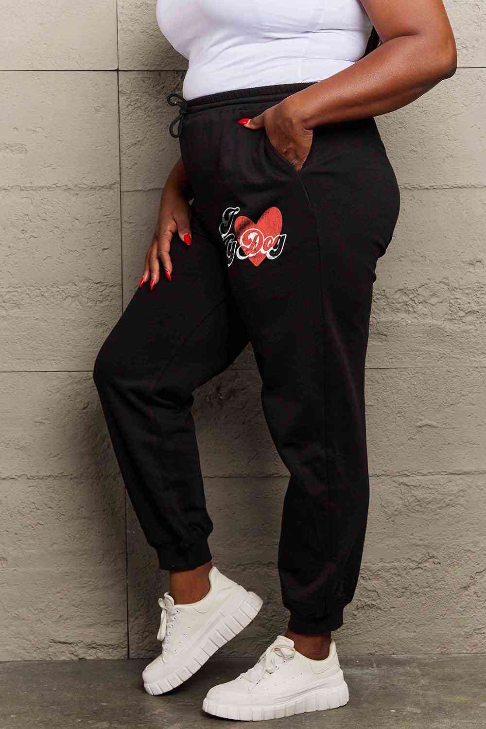 Simply Love Simply Love I LOVE MY DOG Graphic Joggers