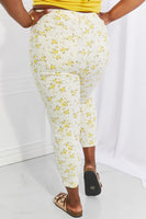 Judy Blue Full Size Golden Meadow Floral Skinny Jeans