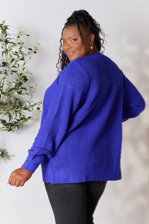 Zenana outfitters waffle sweater sale