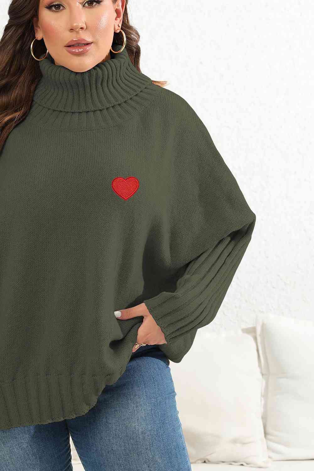 Turtle Neck Long Sleeve Sweater