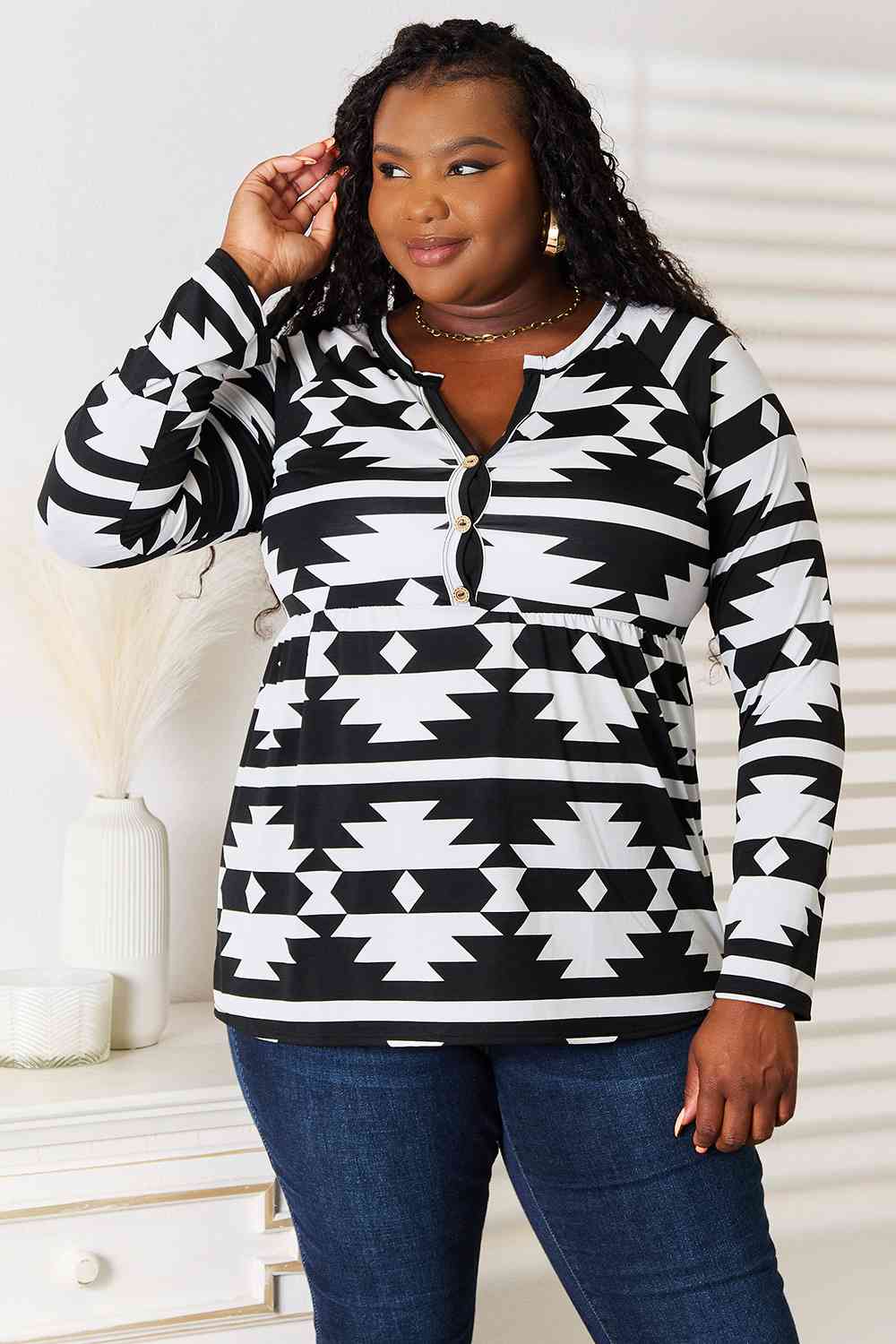 Plus size aztec outlet sweater