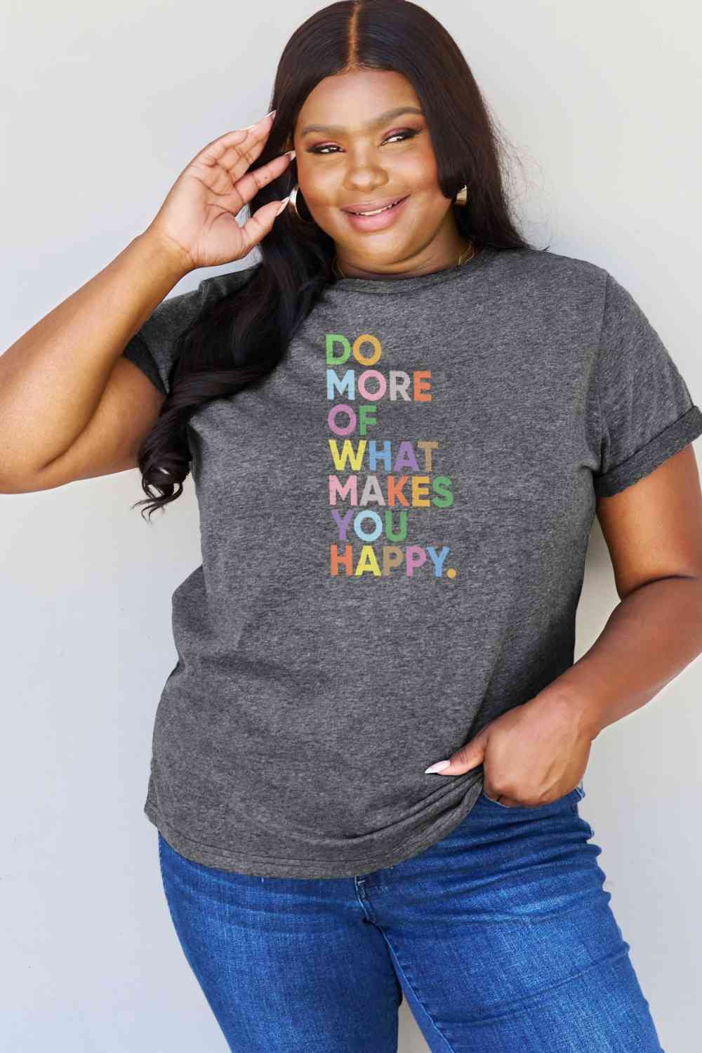 Camiseta gráfica Eslogan Simply Love