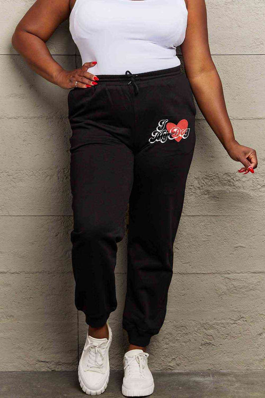 Simply Love Simply Love I LOVE MY DOG Graphic Joggers