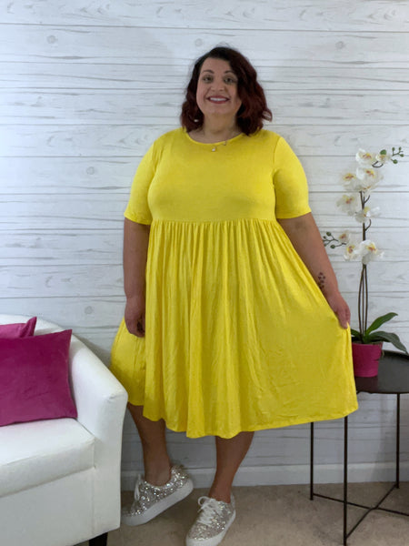 Lola yellow babydoll dress 11