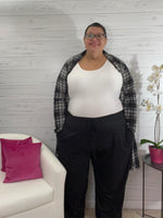 Kadence black palazzo wide leg pants with pockets