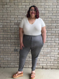 Michelle gray tapered leg pants with pockets